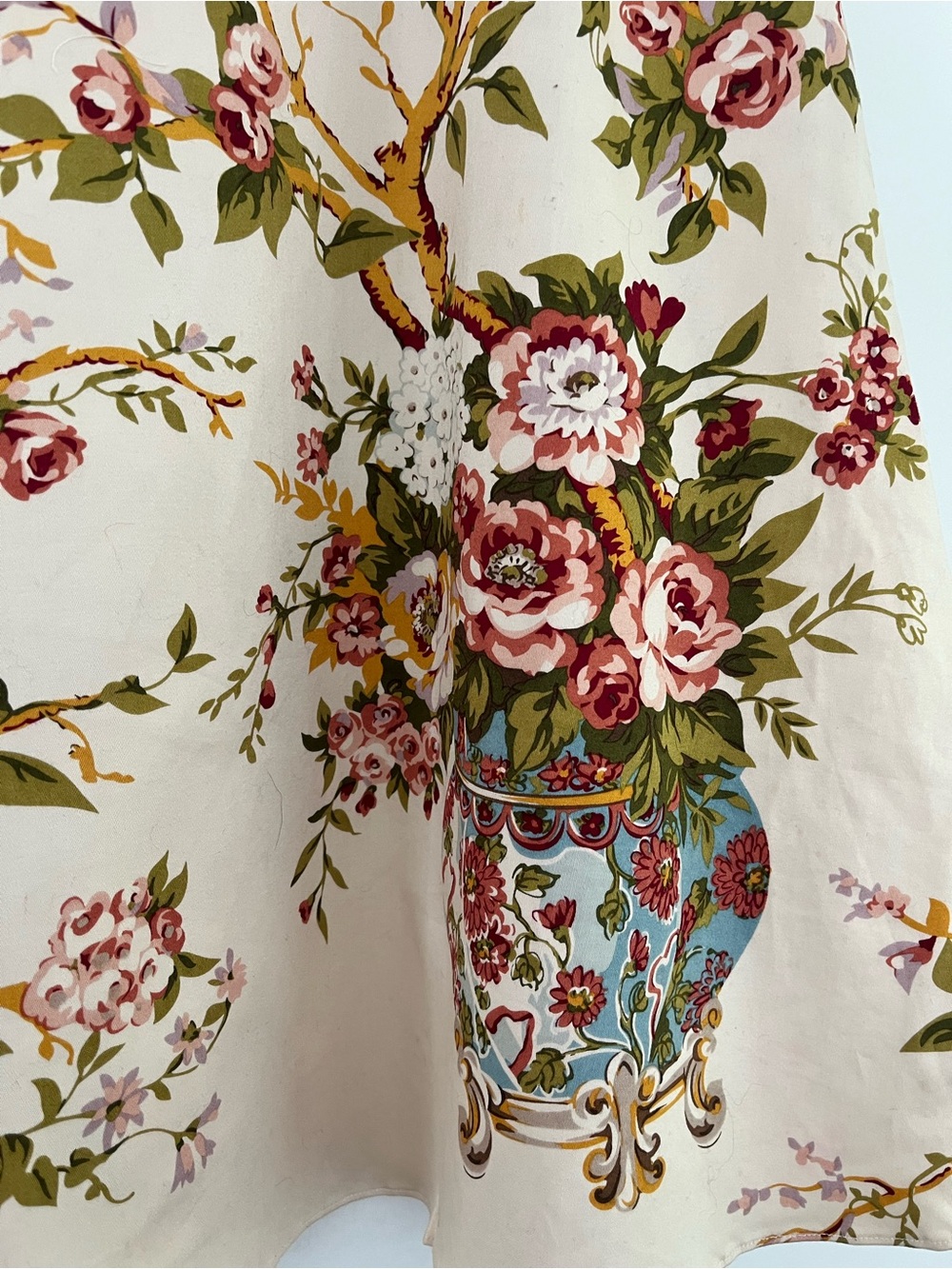 Moda International Floral Print Strapless Midi Fit Flare Dress Sz 8 CottageCore - Picture 12 of 16